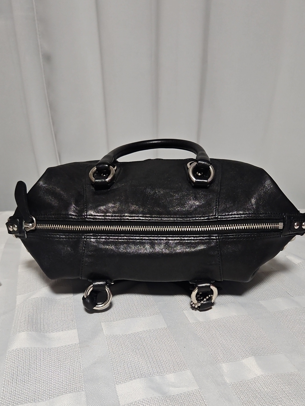 Black Leather Coach Ashley Satchel - Picture 8 of 14